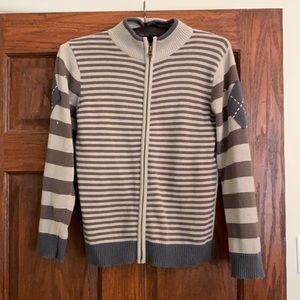 Catimini Cotton/angora boys zip sweater
